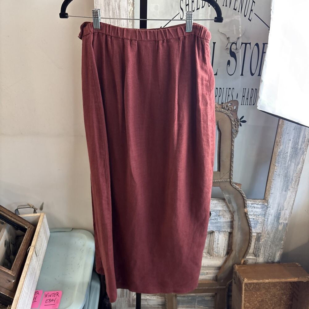 Eileen Fisher Maroon Skirt Size 1 (S/M) - Picture 6 of 10